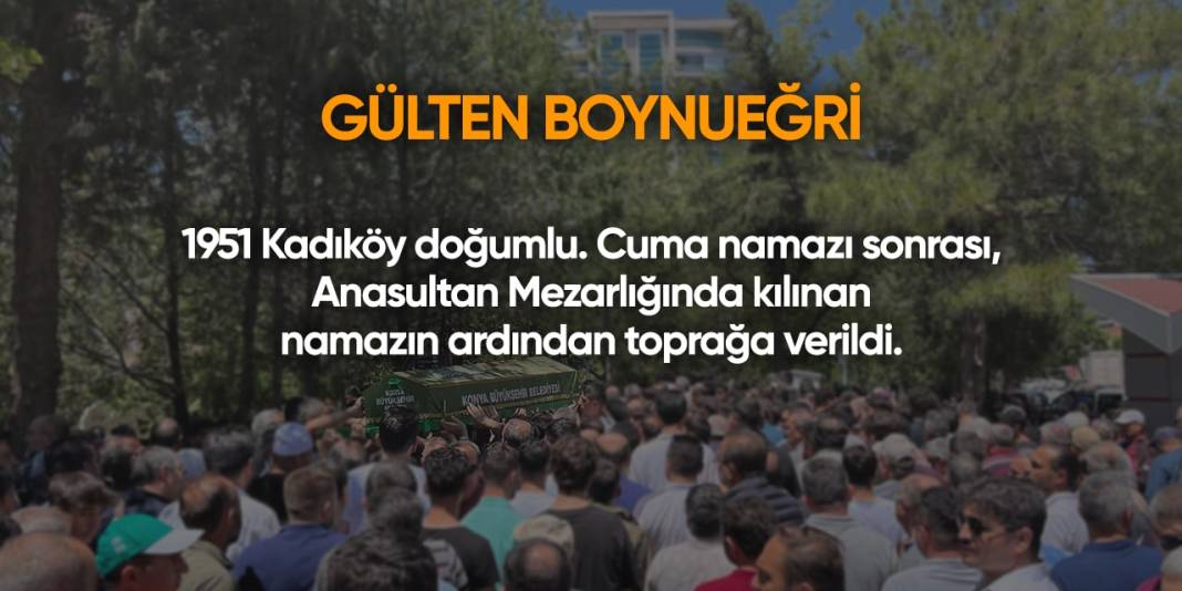 Konya'da bugün vefat edenler | 29 Kasım 2024 8